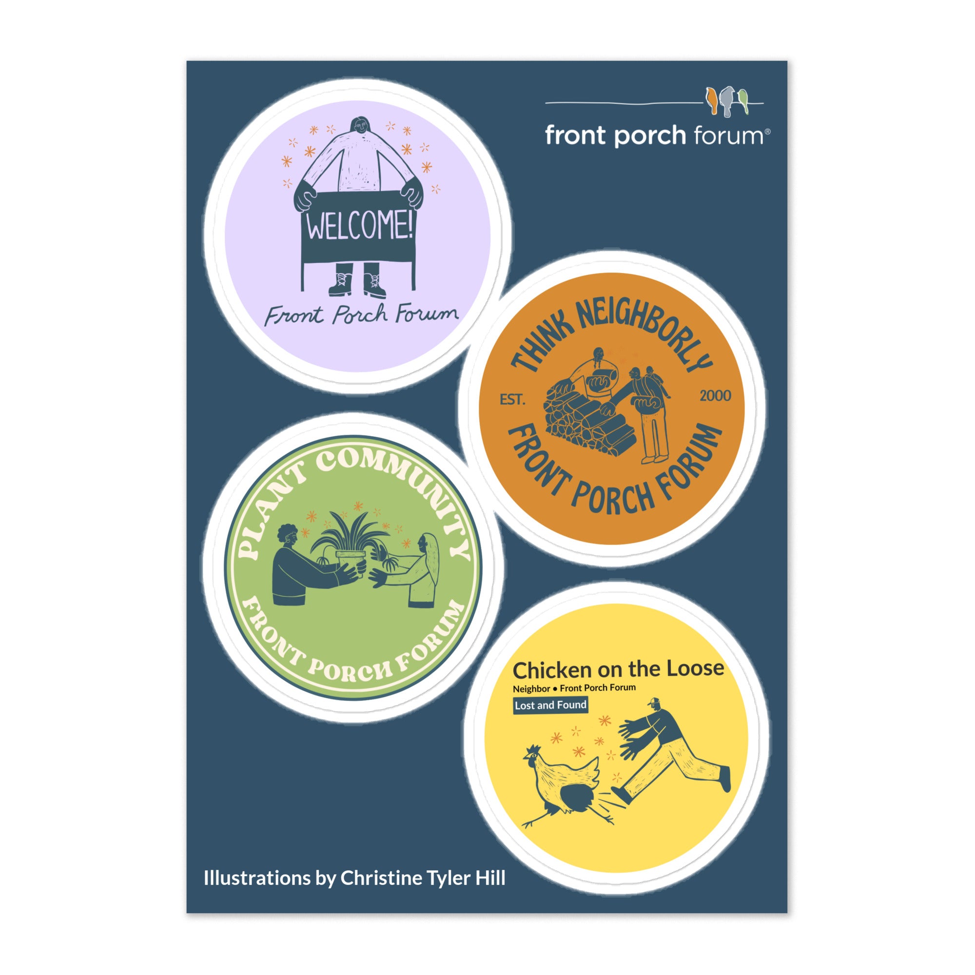 Fourm Sticker FPF Variety Sticker sheet – Front Porch Forum Store