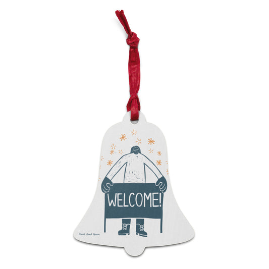 Welcome Wooden ornament, Christine Tyler Hill Collection